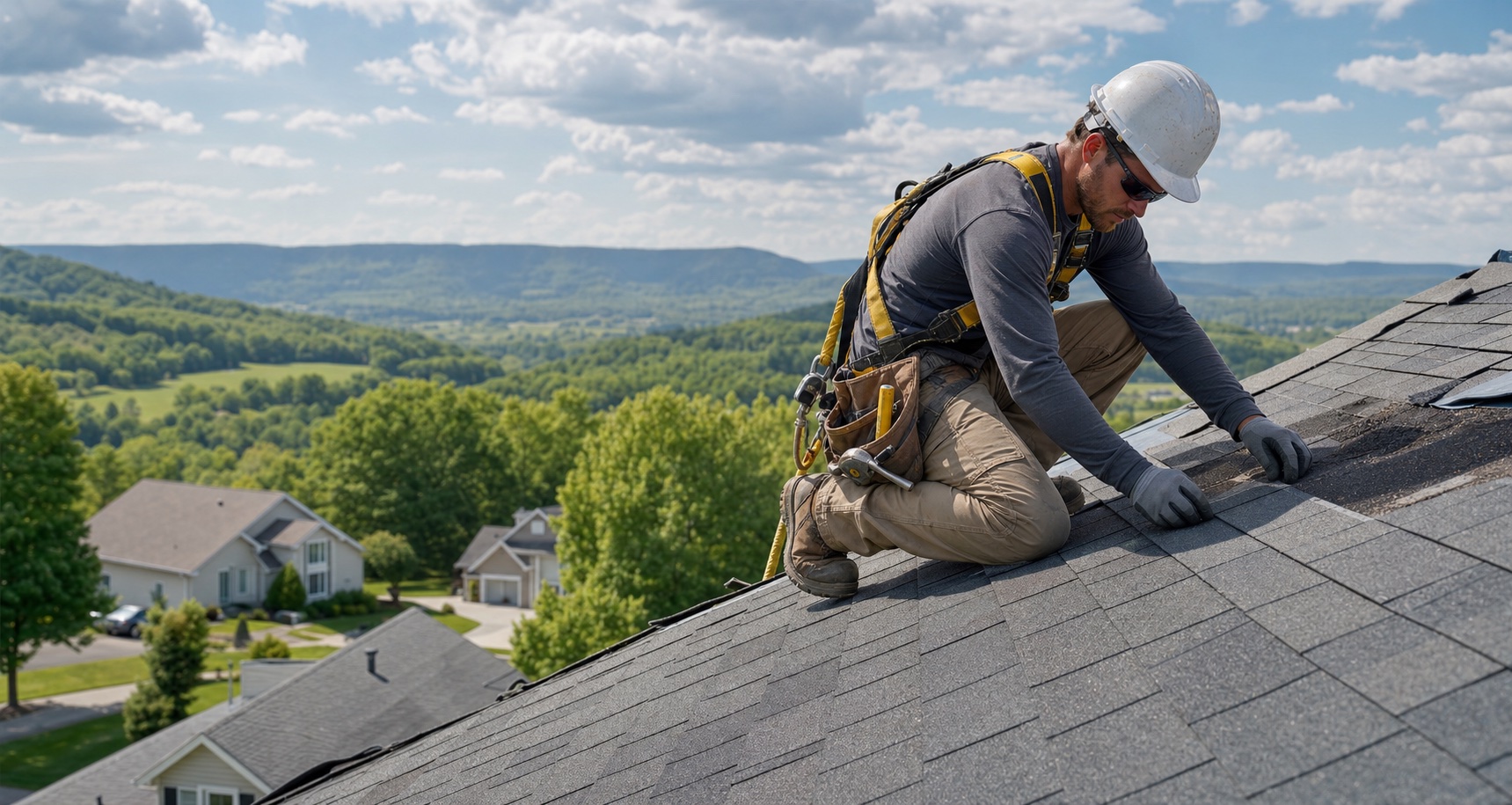 Roofing project in progress